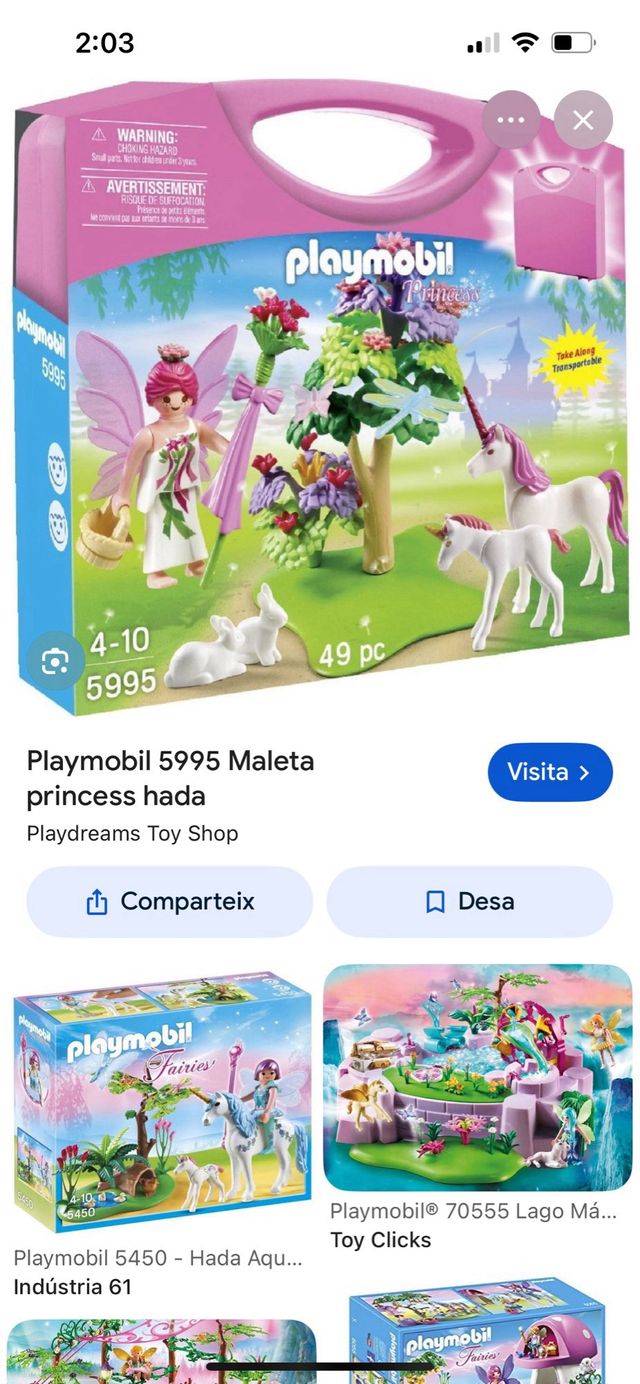 Playmobil Estanque de Hadas con fate e unicorno