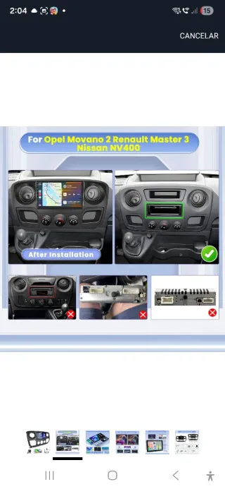 Pantalla y Marco para Renault Master