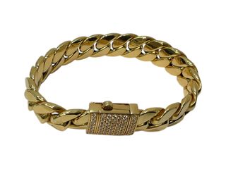 pulsera oro 18k con circonita