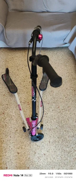 Patinete 3 Ruedas Infantil Rosa