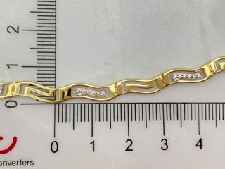 gargantilla oro 18k con circonita 16cm