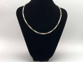 gargantilla oro 18k con circonita 17cm