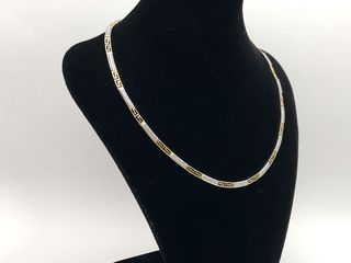 gargantilla oro 18k con circonita 17cm