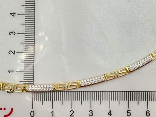 gargantilla oro 18k con circonita 17cm