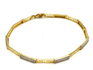 pulsera oro 18k con circonita