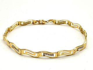 pulsera oro 18k con circonita