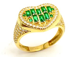 sortija oro 18k con circonita