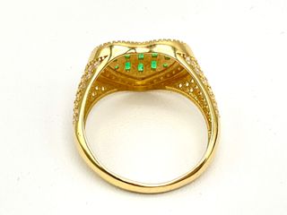 sortija oro 18k con circonita