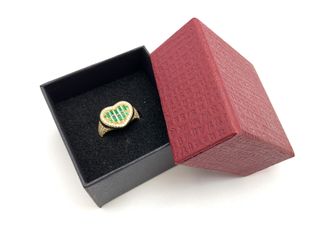 sortija oro 18k con circonita