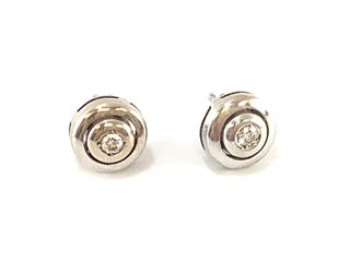 pendientes oro 18k con piedra con diamante
