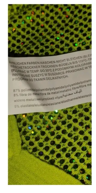 Vestido Verde Lima Lentejuelas Brillo Talla M