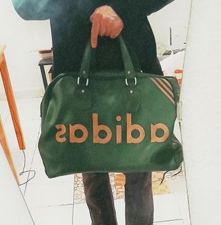 Bolsa Adidas Vintage 70s Madrid 1976 Verde/Dorado