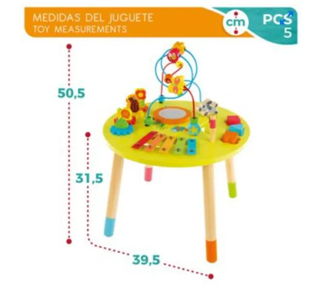 Mesa de actividades Woomax de madera