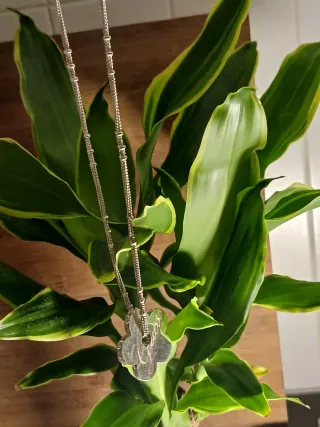 Collana Guess fiore argento