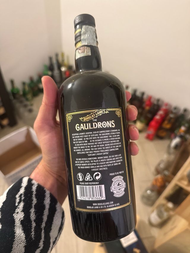 Bottiglia Vuota Gauldrons Whisky da Collezione