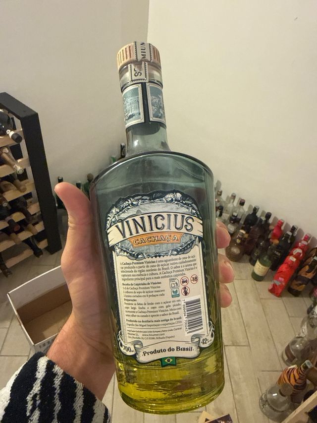 Bottiglia Vuota Cachaca Vinicius da Collezione