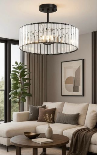 Lampadario moderno Qamra in vetro e metallo