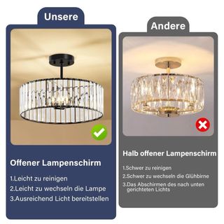 Lampadario moderno Qamra in vetro e metallo