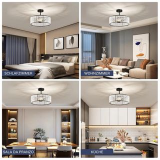 Lampadario moderno Qamra in vetro e metallo