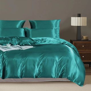 Copripiumino 220x240cm Raso Teal