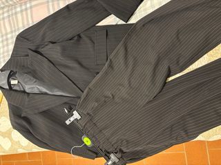 Completo gessato nero taglia L