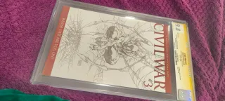 Marvel civil war 3 squetch variant firmado cgc 9.8