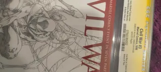 Marvel civil war 3 squetch variant firmado cgc 9.8