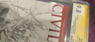 Marvel civil war 3 squetch variant firmado cgc 9.8
