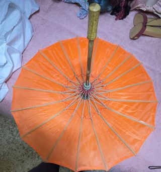 Paraguas decorativo naranja