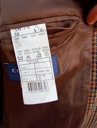 Americana caballero de lana pura Cortefiel XL nuev