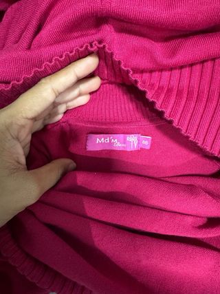 Jersey cuello alto rosa