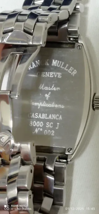 Reloj Franck Muller Plata y Rojo