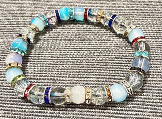 Braccialetto Perline Vetro Multicolore idee regalo