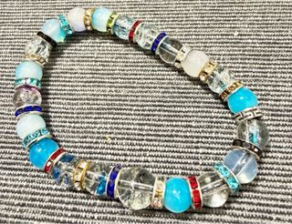 Braccialetto Perline Vetro Multicolore idee regalo