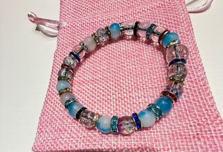 Braccialetto Perline Vetro Multicolore idee regalo