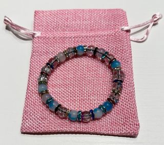 Braccialetto Perline Vetro Multicolore idee regalo