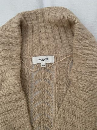 Chaleco punto calado sin mangas