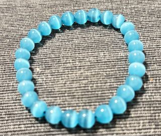 Braccialetto Occhio di Tigre Azzurro Vetro