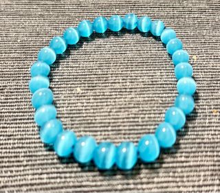 Braccialetto Occhio di Tigre Azzurro Vetro