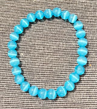 Braccialetto Occhio di Tigre Azzurro Vetro