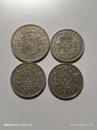 Lotto 4 monete inglesi