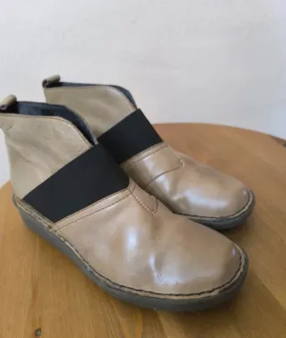 Botines Porronet Beige y Marrón