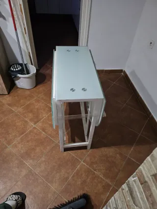 Tavolo da pranzo in vetro pieghevole