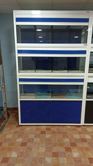 Expositor acuario, terrario y pajarera