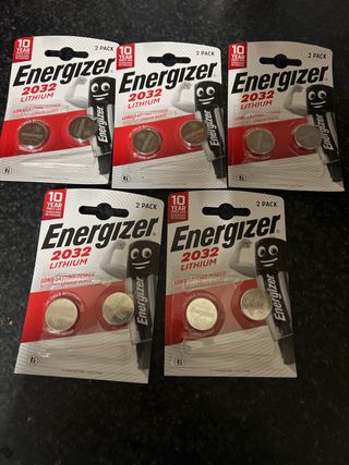 Lote 5 Paquetes Pilas Energizer CR2032