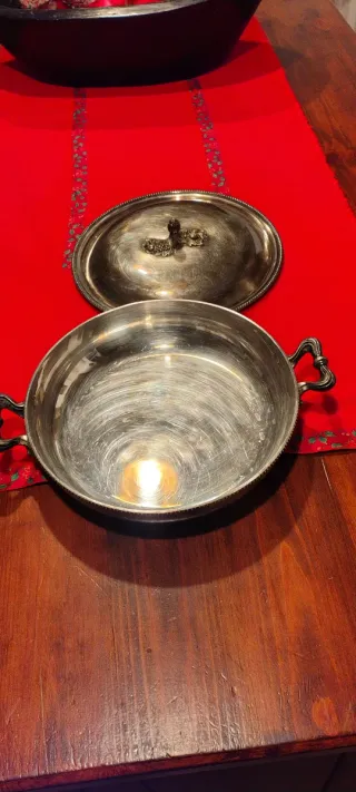 Antica legumiera Piatto da portata silverplated