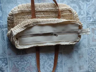 Bolso de playa tejido multicolor