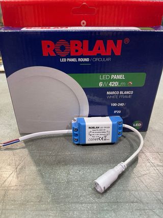 Caja LED Roblan 6W Blanca Redonda