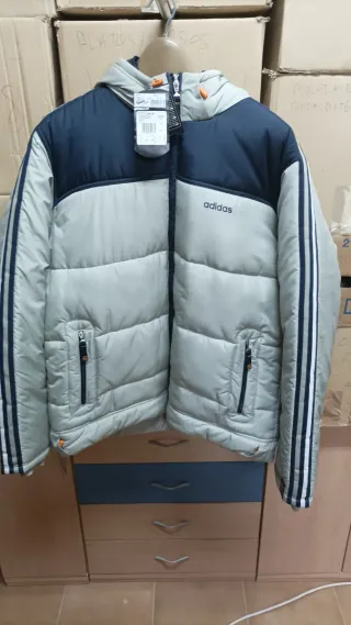 Chaqueta Adidas Beige y Azul Talla M