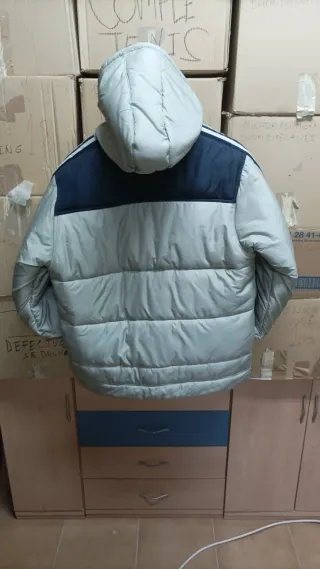 Chaqueta Adidas Beige y Azul Talla M